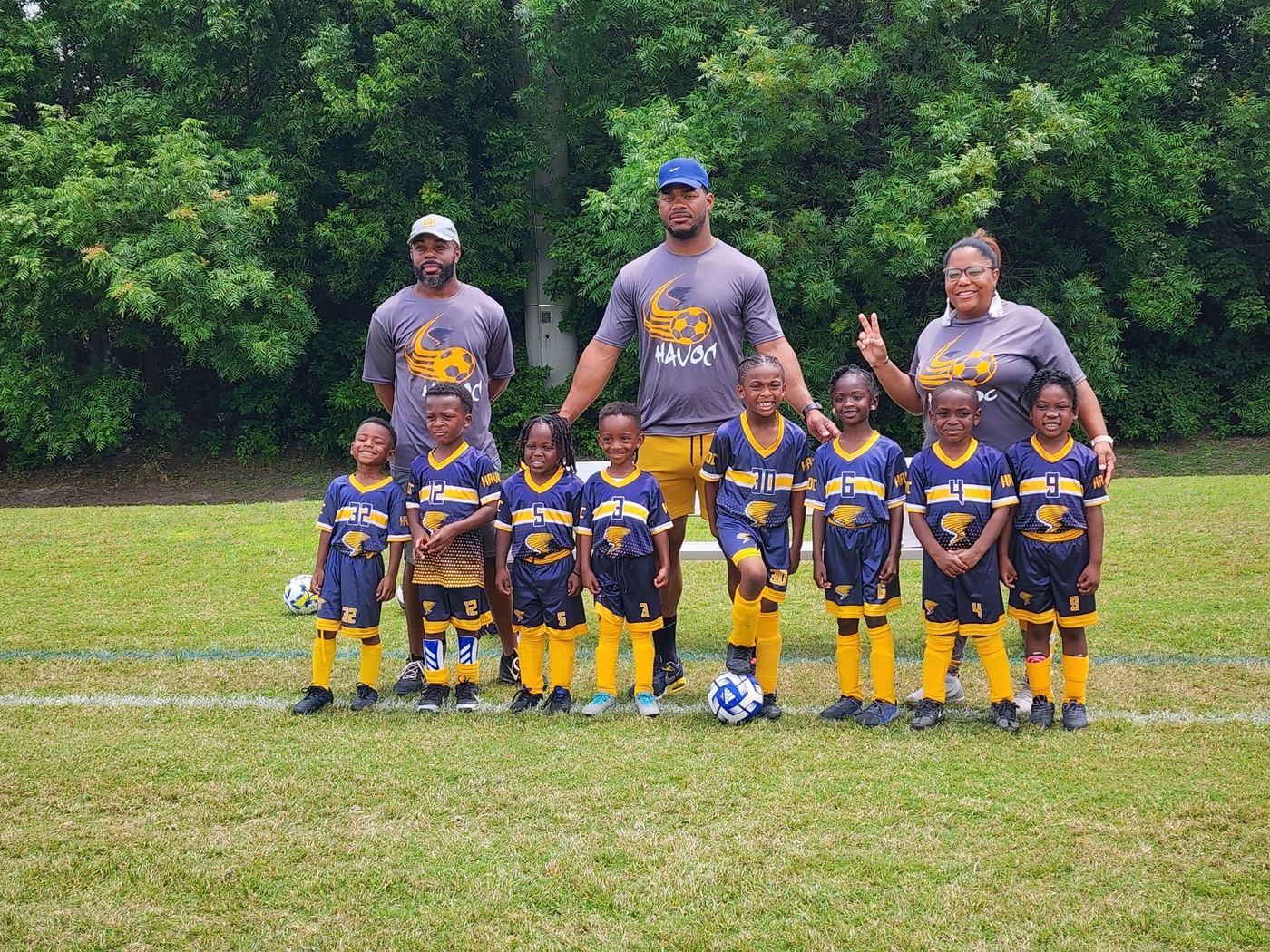 Havoc Soccer team with coaches
